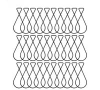 Lawnoval Paquete de 30 clips de gancho de techo para techos de barra en T, alambre de acero de hasta 11 libras, letreros colgantes, luces y decoraciones en negro/plateado/blanco