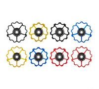 Lawnoval Para rueda guía de desviador trasero de bicicleta 11T/13T, polea de rodamiento de aleación de aluminio 8/9/10/11 transmisión de velocidad, para rueda mecanizada CNC con cambio suave