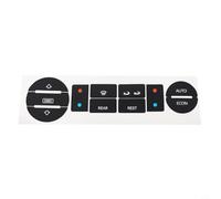 Lawnoval Para T5 Car Climate Control Botón Reparación Pegatina Kit Para T6 AC Botón Interruptor Interior Tablero Superposición Con Letras Blancas