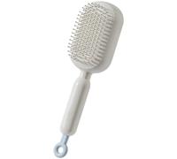 Lawnoval Peine telescópico antiestático para masaje del cuero cabelludo y limpieza suave, ABS, 25 x 7 x 4 cm, blanco o rosa