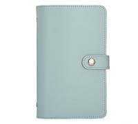 Lawnoval Pequeño libro de cuentas con clip de dinero, elegante cartera de ahorro de dinero en efectivo de PU para la gestión diaria de las finanzas, azul (azul)