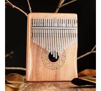 Lawnoval Piano de pulgar Kalimba de 21 teclas, madera de caoba maciza, portátil con martillo de afinación y libro de canciones, para principiantes, madera marrón