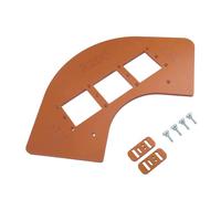 Lawnoval Plantilla de radio de esquina 4 en 1 para carpintería, plantilla de posicionamiento de esquina de enrutador con R15 R30 R60 R200, círculo interior naranja