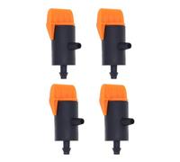 Lawnoval Punta de goteo ajustable para válvula de 1/4 pulgadas a 6 mm, accesorios de riego de grifo de jardín, paquete de 4, plásticos de ingeniería, para naranja