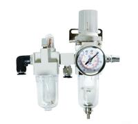 Lawnoval Regulador de presión de aire accesorio de reparación de neumáticos con separador de agua de aceite para cambiador de neumáticos de coche, adecuado para uso en taller (apertura hacia abajo)