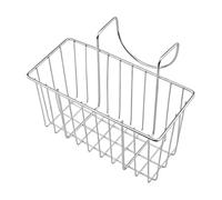 Lawnoval Soporte de esponja de acero inoxidable para fregadero, cesta organizadora de cocina con drenaje eficiente, escurridor que ahorra espacio para esponjas y estropajos, plateado