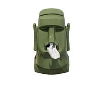 Lawnoval Soporte para pañuelos artísticos de piedra, elegante dispensador de servilletas para decoración del hogar, material ABS, 14,5 x 17 x 23,5 cm, blanco/verde/negro