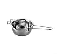 Lawnoval Tazón de acero inoxidable 304, boquilla doble de 28 cm, diseño de gancho, para derretir mantequilla de chocolate, vapor y baño maría (26,5 cm)