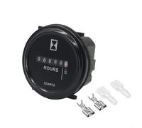 Lawnoval Temporizador mecánico de horas CA/CC 6 V-80 V, IP65 impermeable para motocicleta, camión, barco, tractor, carrito, color negro