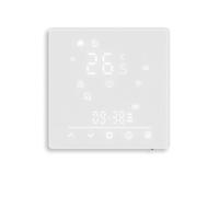 Lawnoval Termostato de calefacción de suelo con protocolo Tuya, control de temperatura de 5-35 °C, gestión remota de aplicaciones a través de TuyaSmart Life, color blanco, 88 x 88 mm