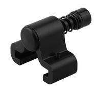 Lawnoval Tope ajustable de aluminio para puerta de granero con guía de suelo, accesorio de hardware deslizante de resorte silencioso para evitar que se balancee y fácil instalación sin taladro, color