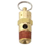 Lawnoval Válvula de alivio de seguridad para compresor de aire de 1/4 pulgadas NPT 150 PSI, cuerpo de latón con resorte de acero inoxidable, para liberación de presión del tanque, amarillo