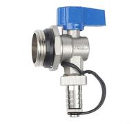 Lawnoval Válvula de drenaje de calefacción de piso de cobre, separador de agua de latón de flujo grande para colector de radiador, azul