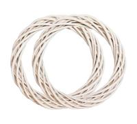 Lawnrden 2 uds Corona de Vid, Forma de Corona Blanca de 8 Pulgadas Guirnalda de Vid Forma de Base de ratán para Decoraciones navideñas de Ventana de Pared de Puerta Delantera |.Marco