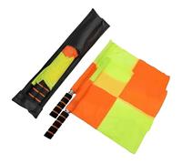 Lawnrden Banderas de fútbol, 2 Banderas de árbitro de fútbol, 15 x 13 Pulgadas, Impermeables, con 18 mástiles y Bolsa de Almacenamiento para Partidos Deportivos, Eventos Oficiales