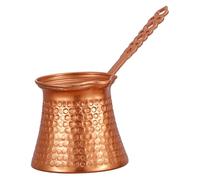 Lawnrden Cafetera pequeña, cafetera turca de 330 ml, turca de cobre vintage con mango para té de mantequilla con leche