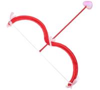 Lawnrden Cupido Bow and Arrow Set 17.72 Pulgadas de corazón de corazón Lindo Valentín de San Valentín Cupido Bow para Cosplay Fotografía navideña | Propiedades de Ropa de Seda