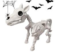 Lawnrden Esqueleto de Halloween, Caballo Esqueleto 1Pk Decoración de Halloween, Resina, 6.7x3.5in