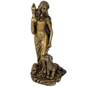 Lawnrden Figura de Resina de antorchas gemelas, Estatua de Hécate, Estatua Griega de Resina con su Perro, estatuas de Hekate, 3, 9x7, 9 Pulgadas, artesanía de Altar de brujería