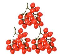 Lawnrden Fruta Artificial, 3 Piezas de decoración de Tomate, Tomates realistas de plástico con Enredaderas, Fruta Artificial a Prueba de descomposición para la Fiesta del gabinete de Cocina del hogar