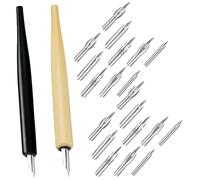 Lawnrden Juego de bolígrafos de inmersión, bolígrafos de manga de madera con 5 puntas para manga, cómic, arte de palabras y dibujo con pluma y tinta, amarillo claro, de tinta para dibujar