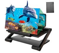 Lawnrden Lupa de Pantalla para teléfono móvil, Amplificador de Pantalla de teléfono móvil, Lupa de de 7 Pulgadas, Soporte Ajustable y Plegable para Inteligente HD