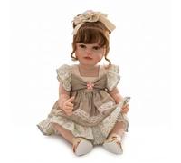 Lawnrden Muñecas Reborn para Niños Pequeños|Muñecas Bebé Que Parecen Reales, Muñeca Bebé Realista De Plástico De 21 Pulgadas, Niño Renacido Apto para El Baño con Cabello Enraizado para Niñas