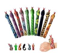 Lawnrden Pulseras de bofetada de Serpiente, Pulsera de bofetada de Serpientes 10pcs Lujoso para la realeza de Las Bandas de Pulseras portátiles portátiles para la Fiesta de Pascua de Halloween