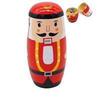 Lawnrden Russian Nesting Dolls Set, 5Pcs/Set 5.5" Cute Nutcracker Nesting Dolls, Wooden for Kids, Traditional Matryoshka Doll, Nutcracker Decor for Party Christmas Home