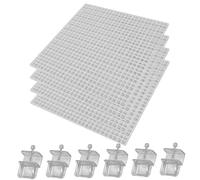 Lawnrden Tapa del Acuario 4pcs 12x12 Tapa de Pescado Anti-Salto Aquarium a Prueba de Gato con 6 Cubierta de pez nonopacable de Corte de 6 Abrazaderas..Capucha