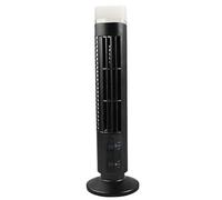 Lawnrden Ventilador de torre Ventilador de torre sin 2 velocidades de mesa eléctrica con luces LED, aire acondicionado portátil con una red de seguridad Multi Power Ways Black, para dormitorio