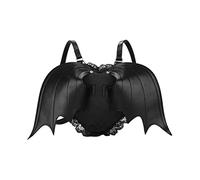 Lawnrden Women Mini Mochila Novela Bat Black Bat Mochila Bolsos de hombro de moda para mujeres Niñas Negro |