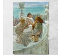 Lawrence Alma-Tadema - Cuadro impreso sobre lienzo, diseño de Lawrence Alma-Tadema, listo para colgar, 115 x 80 cm