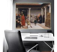 Lawrence Alma-Tadema "La educación de los hijos de Clodoveo", lienzo impreso, pintura al óleo, obra de arte, decoración del hogar (40 x 50 cm)