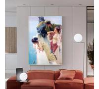 Lawrence Alma-Tadema "Un Coign of Vantage" - Cuadro en lienzo, impresión artística, imagen moderna para decoración de pared, hogar, sala de estar (50 x 70 cm, sin marco)