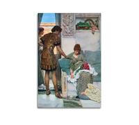 Lawrence Alma-Tadema Un saludo silencioso de 1908 - Lienzo decorativo para pared, impresión de pergamino, para sala de estar, decoración de paredes y hogares, 30 x 45 cm