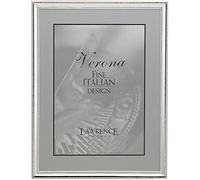 Lawrence Frames 11657 - Marco de fotos chapado en plata pulida de 12,7 x 17,8 cm, con diseño de borde de cuentas