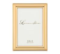 Lawrence Frames 3x5 Gold Metal Picture Frame-Classic Bevel Marco de Fotos, Dorado