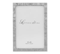 Lawrence Frames 4x6 Silver Metal Picture Frame with Linen Pattern Marco de Fotos, Plateado, 4 x 6