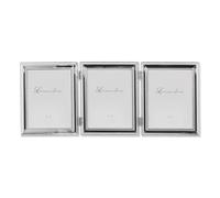 Lawrence Frames 510745T Marco de fotos triple chapado en plata con doble cuenta, 10 x 12 cm