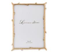 Lawrence Frames 5x7 Gold Metal Picture Frame with Natural Branch Design Marco de Fotos, Dorado, 5 x 7
