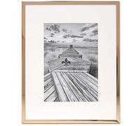 Lawrence Frames Classic Bead Marco de Fotos, Metal, Dorado, 5 x 7