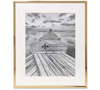 Lawrence Frames Classic Bead Marco de Fotos, Metal, Dorado, 8 x 10