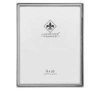 Lawrence Frames - Diseño de borde de cuentas, 8 x 10 pulgadas, color plateado