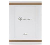 Lawrence Frames Marco de fotos Avant blanco y dorado 5x7