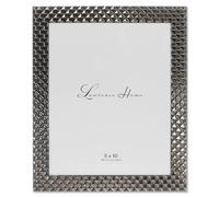Lawrence Frames Marco de fotos de metal ahumado negro de 8 x 10 pulgadas, patrón de diamante