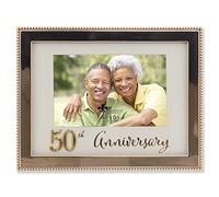 Lawrence Frames Marco de fotos de metal con cuentas doradas de 4 x 6 pulgadas