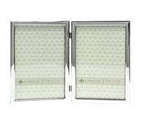 Lawrence Frames Marco de Fotos de Metal estándar Plateado Doble con bisagras Pulgadas, 5 x 7 Dual, 2