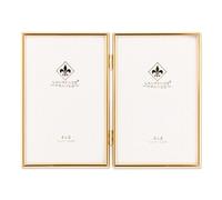 Lawrence Marco de Fotos Doble de Metal Dorado con bisagras Pulgadas, 4 x 6 Dual