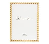 Lawrence Frames - Marco de Metal con diseño de Cuerda, 5 x 7 pies, Color Dorado